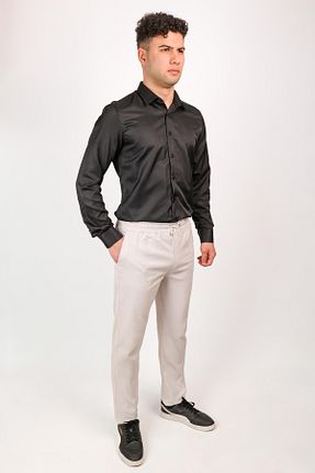 شلوار پارچه ای نباتی مردانه بلند EXPIER - کد 932110012
