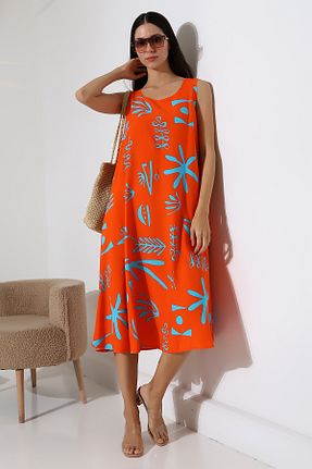 لباس نارنجی زنانه بافتنی LİKAPA - کد 935061896