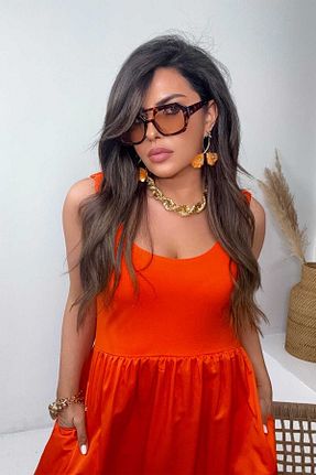 عینک آفتابی قهوه ای زنانه پلاستیک BYP Atelier - کد 935120689