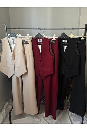 ست بالاتنه و پائین تنه مشکی زنانه بافتنی MODESTRIA - کد 935129772