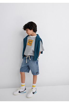 شلوارک و برمودا آبی بچه گانه اسلیم Mavi - کد 929609622