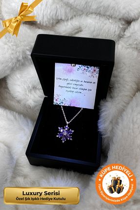 گردنبند نقره بنفش زنانه 925 عیار Lucente Jewellery - کد 855481204