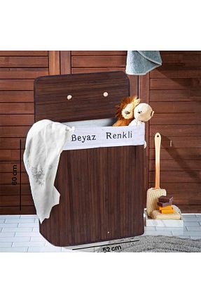 سبد لباس قهوه ای بامبو Deco&Style - کد 935407690