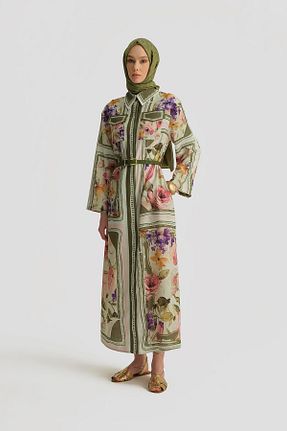 لباس حجاب خاکی زنانه رگولار Armine - کد 935388239