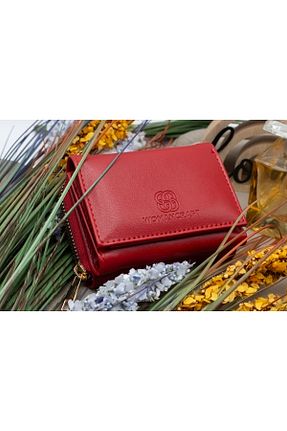 کیف پول قرمز زنانه ابعاد کوچک Womancraft - کد 935410513