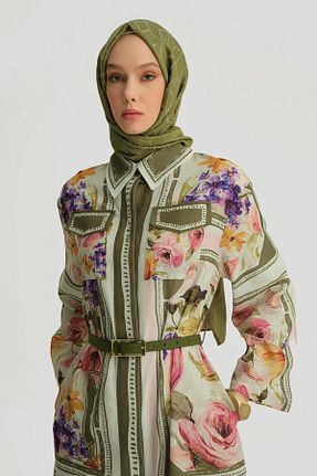 لباس حجاب خاکی زنانه رگولار Armine - کد 935388239