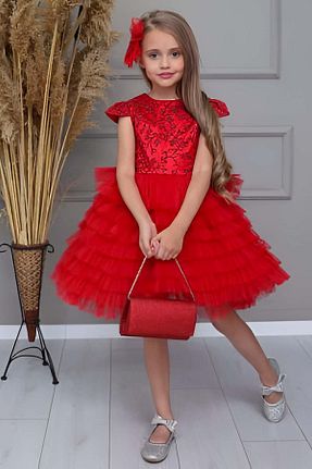 لباس قرمز بچه گانه بافتنی Riccotarz - کد 936201807