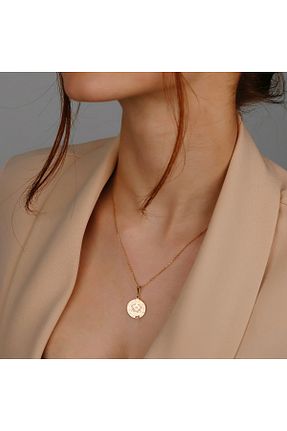گردنبند نقره زرد زنانه 925 عیار ALTINTEMAS - کد 935439354