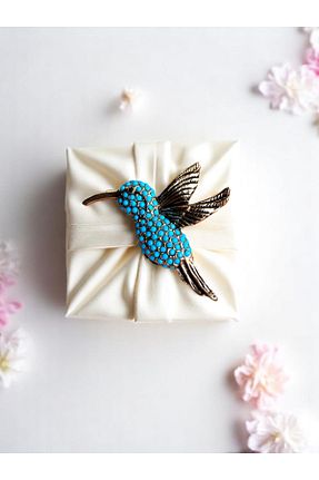 سنجاق سینه فیروزه ای زنانه FAYRA ACCESSORIES - کد 828377931
