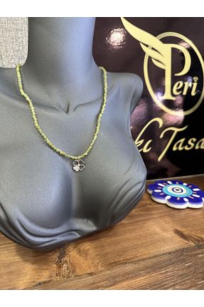 گردنبند نقره سبز زنانه 925 عیار Peri Takı Tasarım - کد 760149403