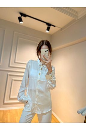 بلوز سفید زنانه ساده Whıte Aura - کد 935283484