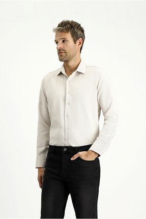 پیراهن نارنجی مردانه اسلیم فیت Kiğılı - کد 873742617