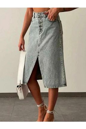 دامن آبی زنانه پنبه ای YTY MODA - کد 935284911