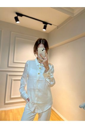 بلوز سفید زنانه ساده Whıte Aura - کد 935283484