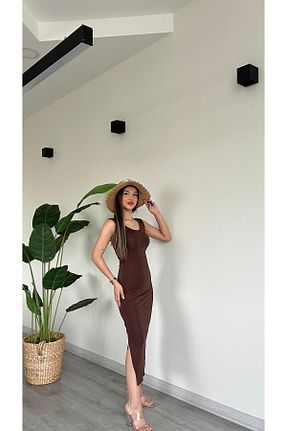 لباس قهوه ای زنانه بافتنی modadagiyim - کد 935286950