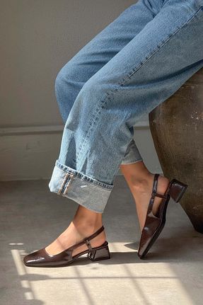 بابت قهوه ای زنانه چرم مصنوعی NİŞANTAŞI SHOES - کد 935048533