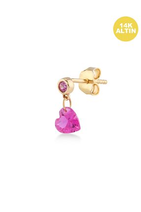گوشواره طلا رنگی زنانه 14 عیار KURSHUNI - کد 930476579
