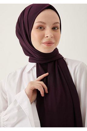 شال بنفش زنانه Medine İpeği Ebruli - کد 935316469