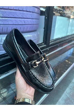 کفش لوفر مشکی زنانه چرم مصنوعی MİSS PARK MODA - کد 935295054