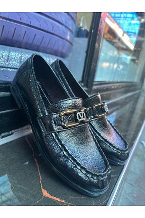 کفش لوفر مشکی زنانه چرم مصنوعی MİSS PARK MODA - کد 935298523