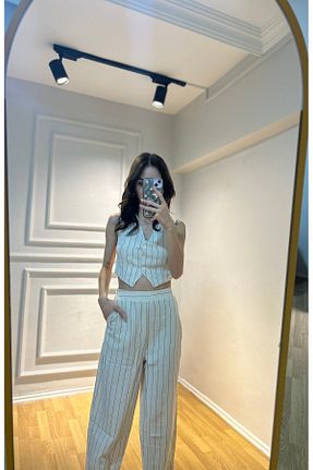 ست بالاتنه و پائین تنه زنانه بافتنی Whıte Aura - کد 935334979