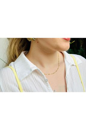 گردنبند استیل ( فولاد ) زرد زنانه استیل (فولاد) shop - کد 935327049