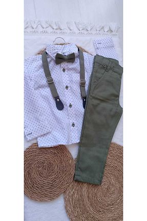 ست بالاتنه و پائین تنه خاکی بچه گانه پنبه ای ayzen store - کد 935327747