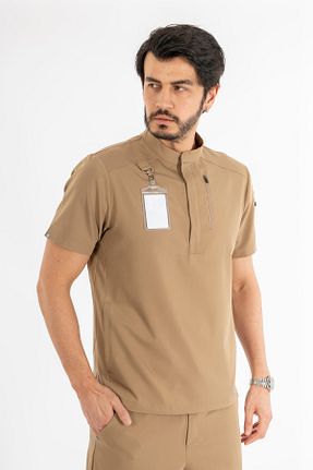 تیشرت بژ مردانه اسلیم فیت VITA UNIFORM - کد 939975331