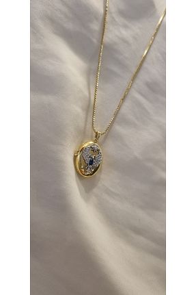 گردنبند استیل ( فولاد ) زرد زنانه استیل (فولاد) AKSESUARIM - کد 932049472