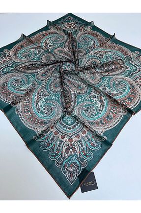 روسری فیروزه ای پنبه ای LOPRES - کد 935364903