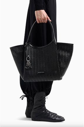 کیف دوشی مشکی زنانه چرم مصنوعی Emporio Armani - کد 936257709