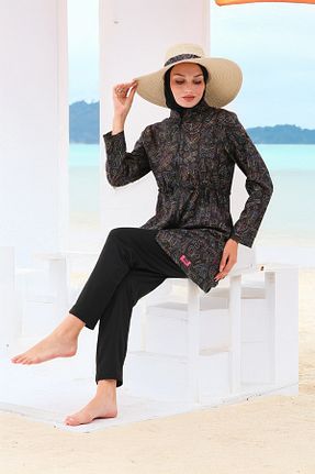 مایو حجاب مشکی زنانه مخلوط پلی استر MAG FASHİON - کد 839530915