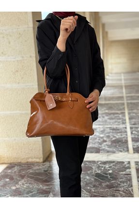 کیف دوشی قهوه ای زنانه چرم مصنوعی MONA - کد 928305483