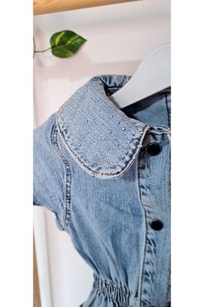 سرهمی آبی بچه گانه آستین کوتاه ALZEY GİYİM - کد 934148200