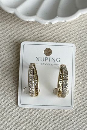 گوشواره استیل (فولاد) طلائی زنانه استیل (فولاد) Modacaprea - کد 936317640
