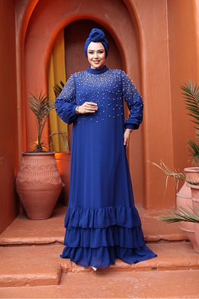 لباس مجلسی حجاب رنگی زنانه یقه ایستاده N.S NEVA STYLE - کد 935452707