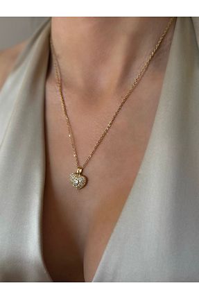 گردنبند استیل ( فولاد ) سفید زنانه استیل ضد زنگ İNN JEWELLERY - کد 935451402
