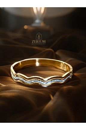 دستبند استیل (فولاد) زرد زنانه استیل (فولاد) ZERİUM - کد 930785087