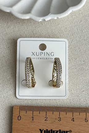گوشواره استیل (فولاد) طلائی زنانه استیل (فولاد) Modacaprea - کد 936317640