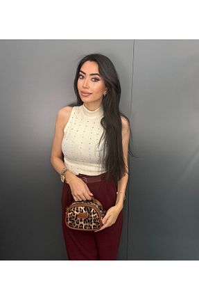 کیف دوشی قهوه ای زنانه چرم مصنوعی Melos Butik - کد 897039257