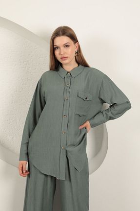 ست بالاتنه و پائین تنه خاکی زنانه بافت Remon - کد 935458806