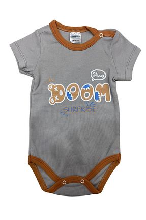 بادی و سرهمی نوزادی طوسی بچه گانه پنبه ای PEAR BABY - کد 934284749