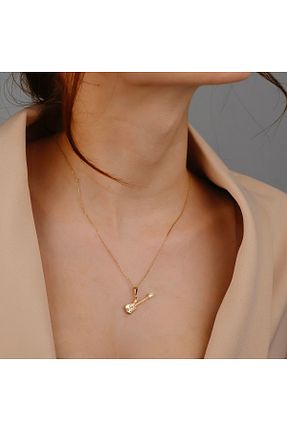 گردنبند نقره زرد زنانه 925 عیار ALTINTEMAS - کد 935459132