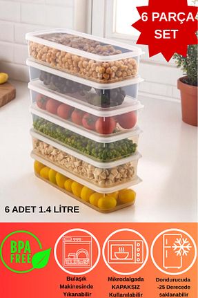 ظرف نگهداری رنگی پلاستیک DOVİ HOME - کد 935460639