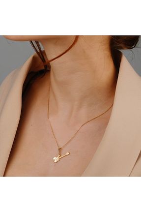 گردنبند نقره زرد زنانه 925 عیار ALTINTEMAS - کد 935459132