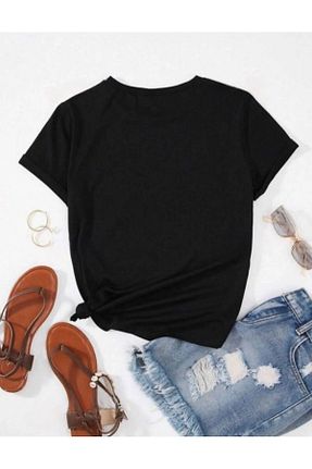 تیشرت مشکی زنانه اورسایز Trend Sizde - کد 935463993