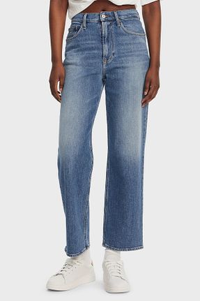 شلوار جین آبی زنانه پاچه ساده Tommy Jeans - کد 935466291