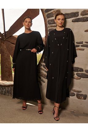 ست بالاتنه و پائین تنه حجاب مشکی زنانه رگولار Kayra - کد 935469275