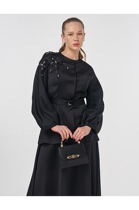 ست بالاتنه و پائین تنه حجاب مشکی زنانه رگولار Kayra - کد 935469259