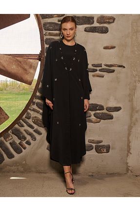 ست بالاتنه و پائین تنه حجاب مشکی زنانه رگولار Kayra - کد 935469275